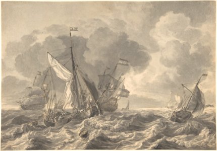 Ships in a Stormy Sea MET DP800915