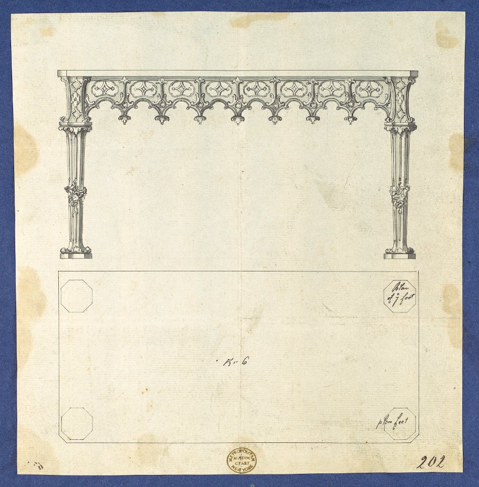 Sideboard Table, from Chippendale Drawings, Vol. II MET DP118192