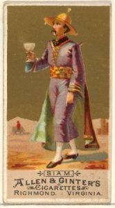 Siam, from the Natives in Costume series (N16) for Allen & Ginter Cigarettes Brands MET DP834850