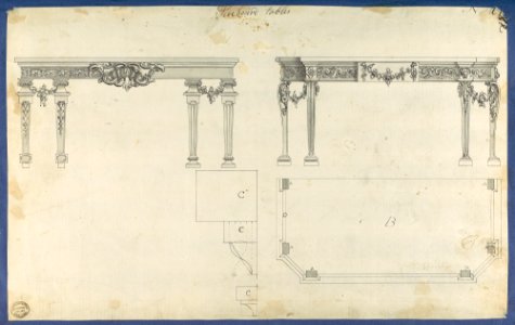 Sideboard Tables, from Chippendale Drawings, Vol. II MET DP118189