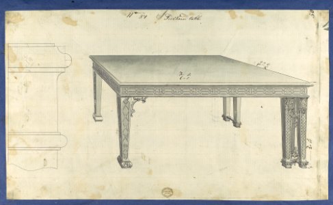 Sideboard Table, from Chippendale Drawings, Vol. II MET DP118193