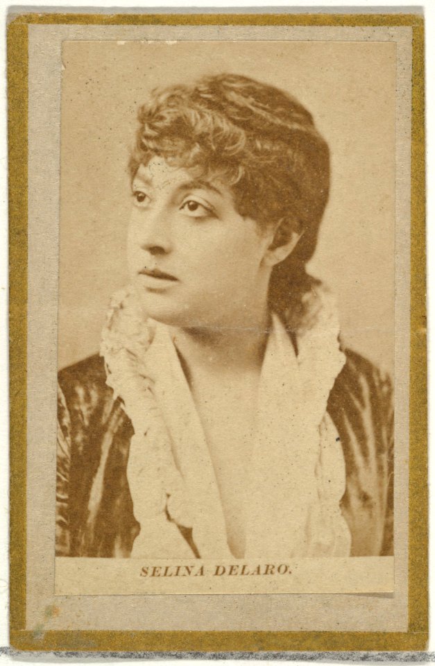 Selina Delaro, from the Actresses and Celebrities series (N60, Type 2) promoting Little Beauties Cigarettes for Allen & Ginter brand tobacco products MET DP839464