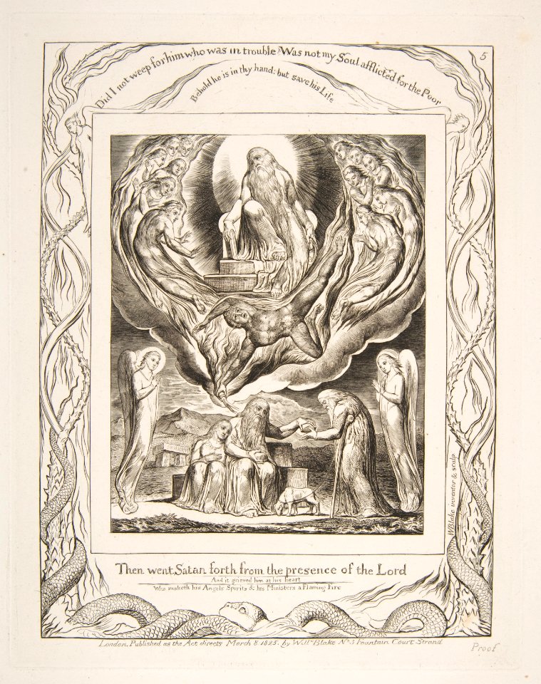 Satan Going Forth fron the Presence of the Lord, from Illustrations of the Book of Job MET DP816544