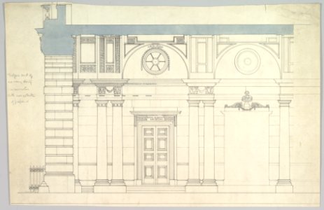 Somerset House, London- Interior Section with Paired Columns and Arched Ceiling MET DP821153