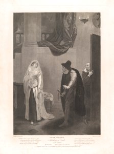 Shylock's House–Shylock, Jessica and Launcelot (Shakespeare, Merchant of Venice, Act 2, Scene 5) MET DP859580