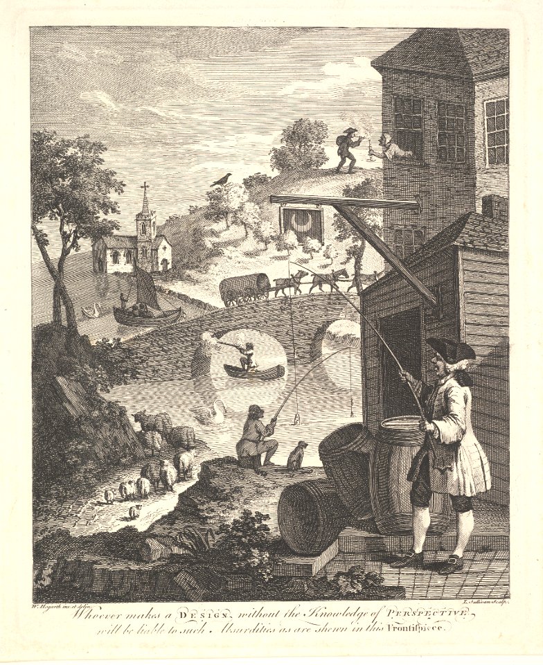Satire on False Perspective- Frontispiece to "Kirby's Perspective" MET DP825165