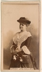 Sarah Las-Gelles, from the Actresses series (N245) issued by Kinney Brothers to promote Sweet Caporal Cigarettes MET DP858946