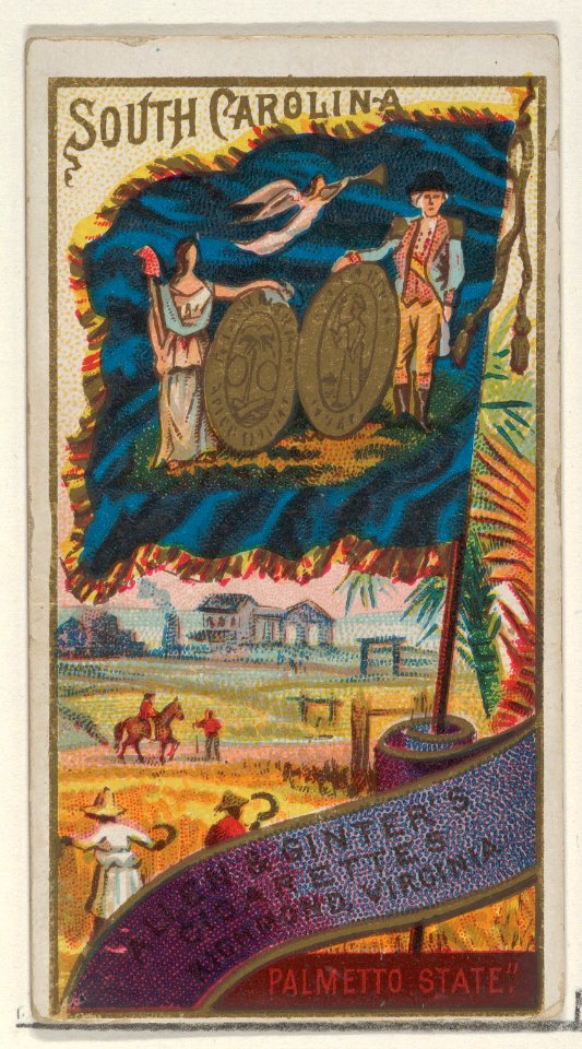 South Carolina, from Flags of the States and Territories (N11) for Allen & Ginter Cigarettes Brands MET DP834579