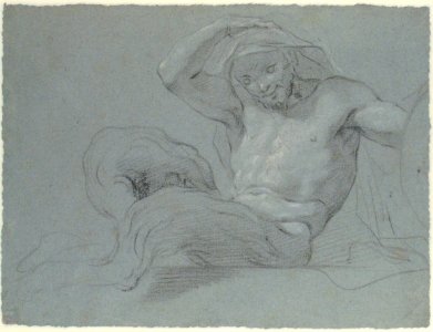 Satyr Reclining on a Ledge, Facing Right (recto); Satyr Reclining on a Ledge, Facing Left (verso) MET 1985.158.1 VERSO
