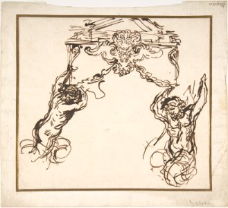 Satyrs Supporting an Ornamental Motif MET DP809206