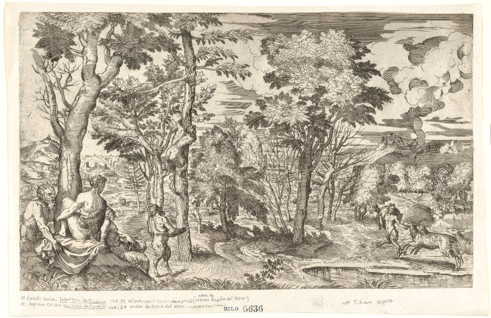 Satyrs in a Landscape (after Titian) MET DP864825