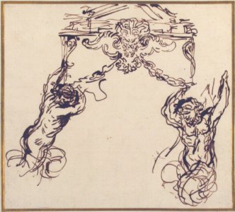 Satyrs Supporting an Ornamental Motif MET 62.119.2