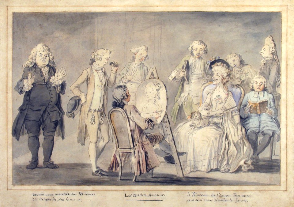 Satirical drawing- Artist Painting an Old Lady's Portrait MET 1975.131.39