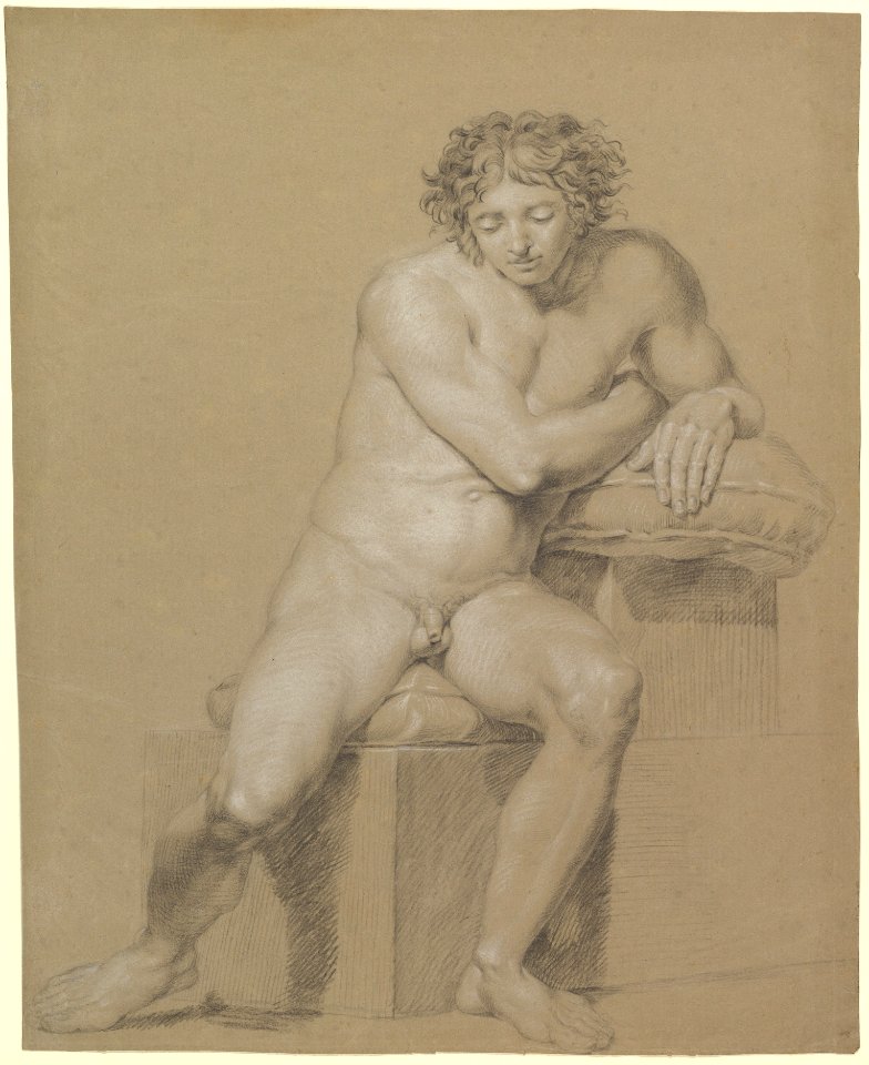 Study of a Seated Male Nude MET DP819783