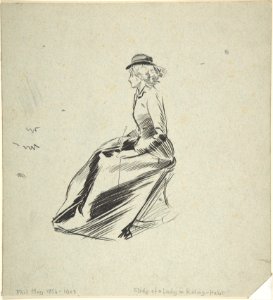 Study of a Lady in a Riding Habit MET DP804736. Free illustration for personal and commercial use.