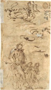 Study of a Scene of Martyrdom (recto); Study of Three Figures (verso) MET DP802057