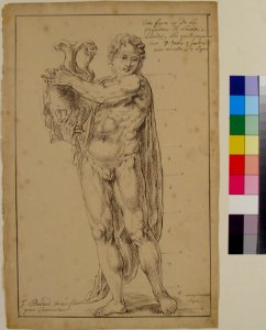 Study of a Male Figure Holding a Vessel (Apollo) MET 64.682.359