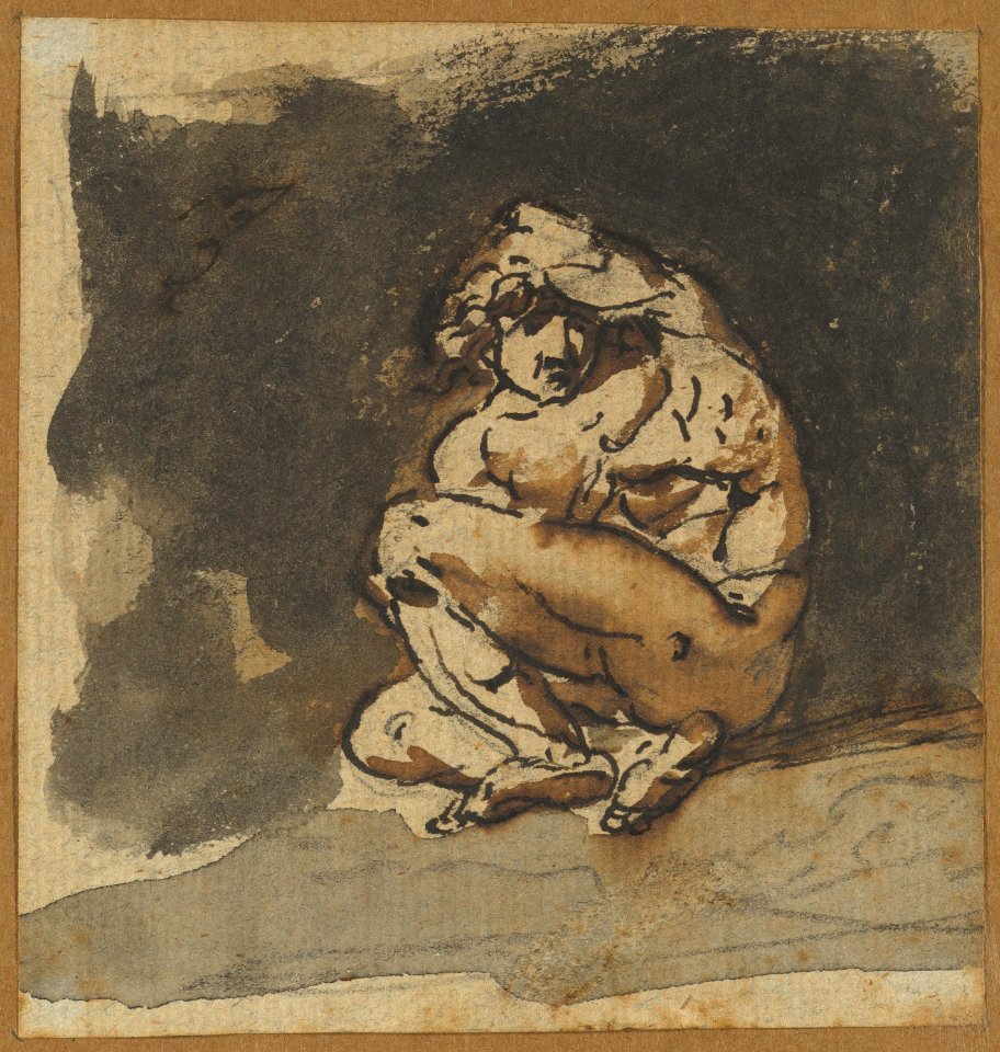 Study of a Male Nude (Althaemenes) Trying to Hide Himself MET DP821507