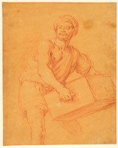 Study of a Bearded and Turbaned Man Carrying a Chest MET DP837789