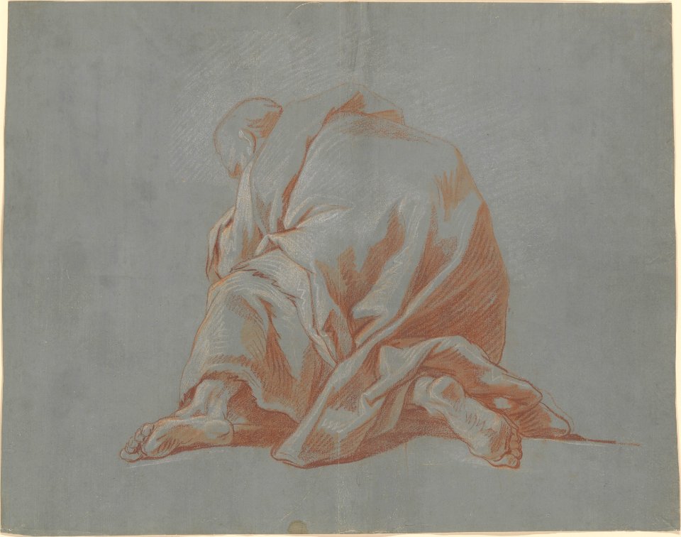 Study of a Draped Figure, Jean-François de Troy, circa 1736–39