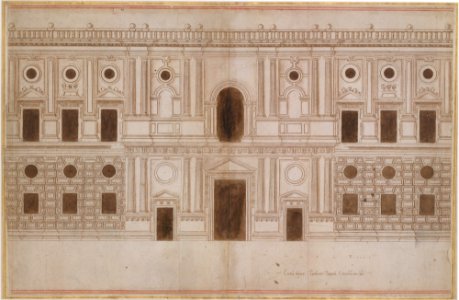 Study for the West Façade of the Palace of Charles V, The Alhambra, Granada MET DT8787