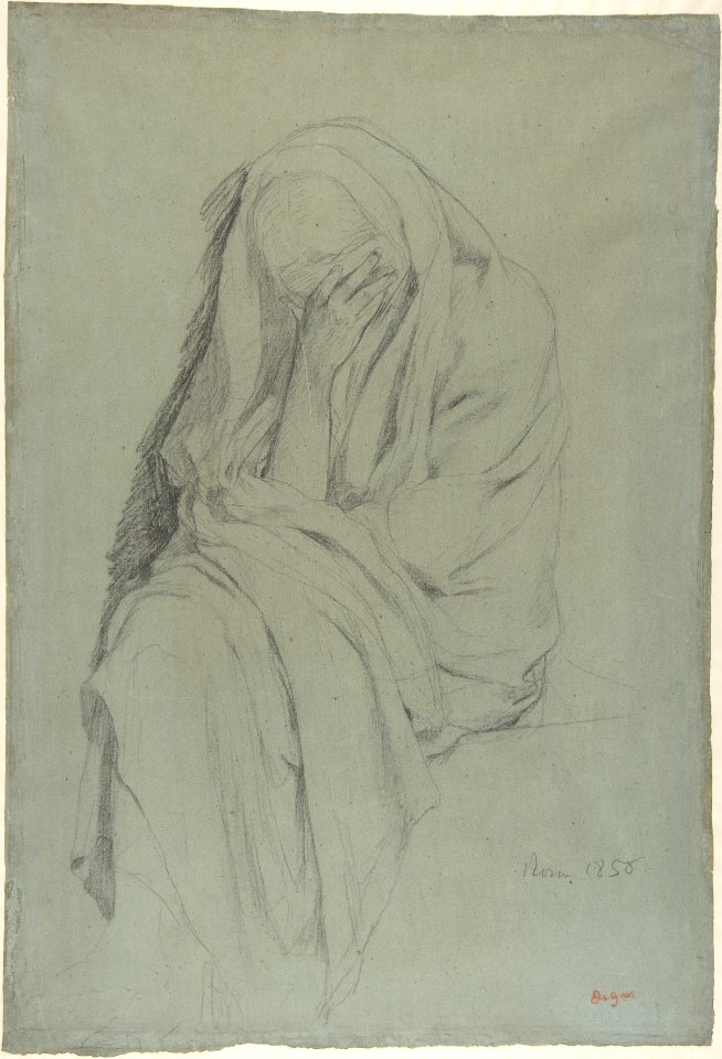 Study for Vieille Italienne(recto); Drapery Study (verso) MET DP810342