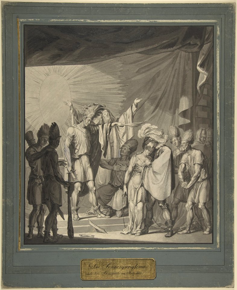 Sun King Anointing a Bound Couple, from August von Kotzebue's Die Sonnenjungfrau MET DP804325