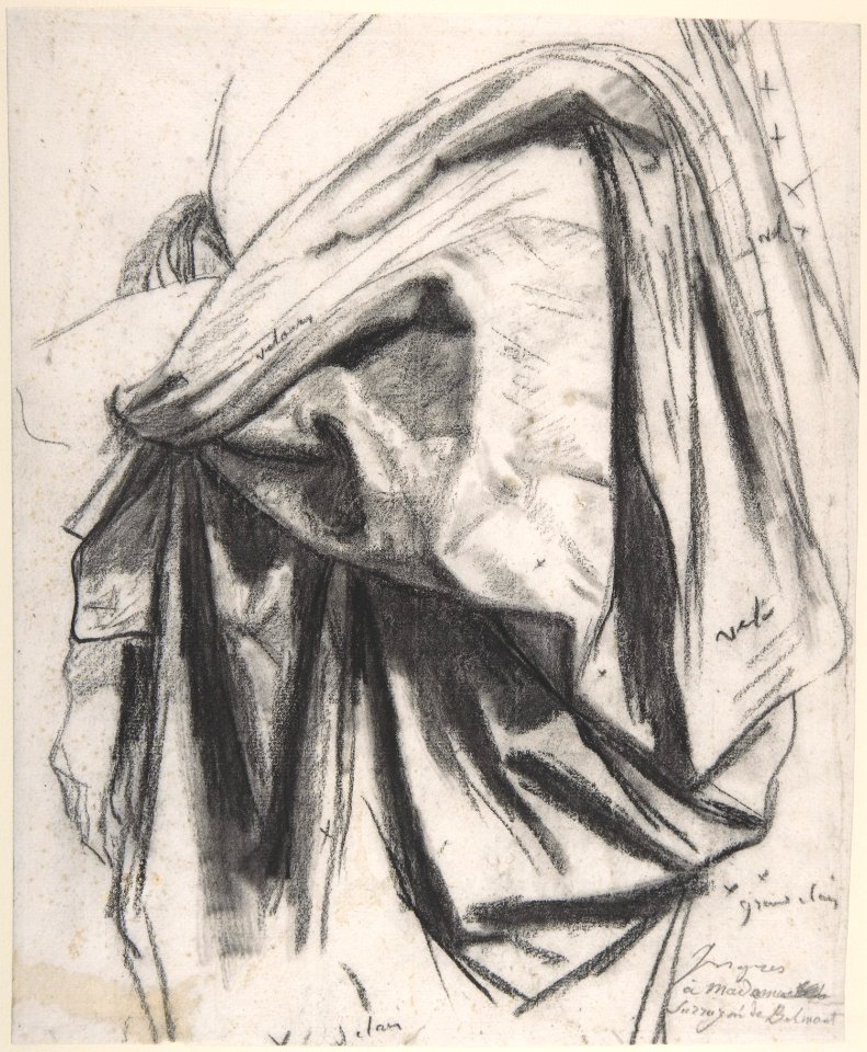 Study for the Drapery of Molière in the "Apotheosis of Homer" MET DP806768