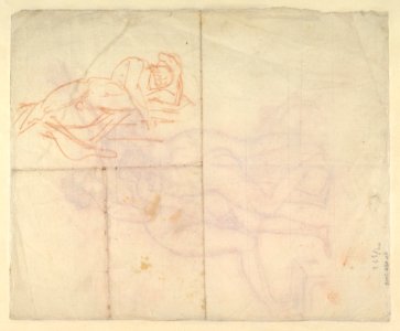 Study for the Wife and Daughters of Brutus (recto); Study of a Male Nude (verso) MET DP818904