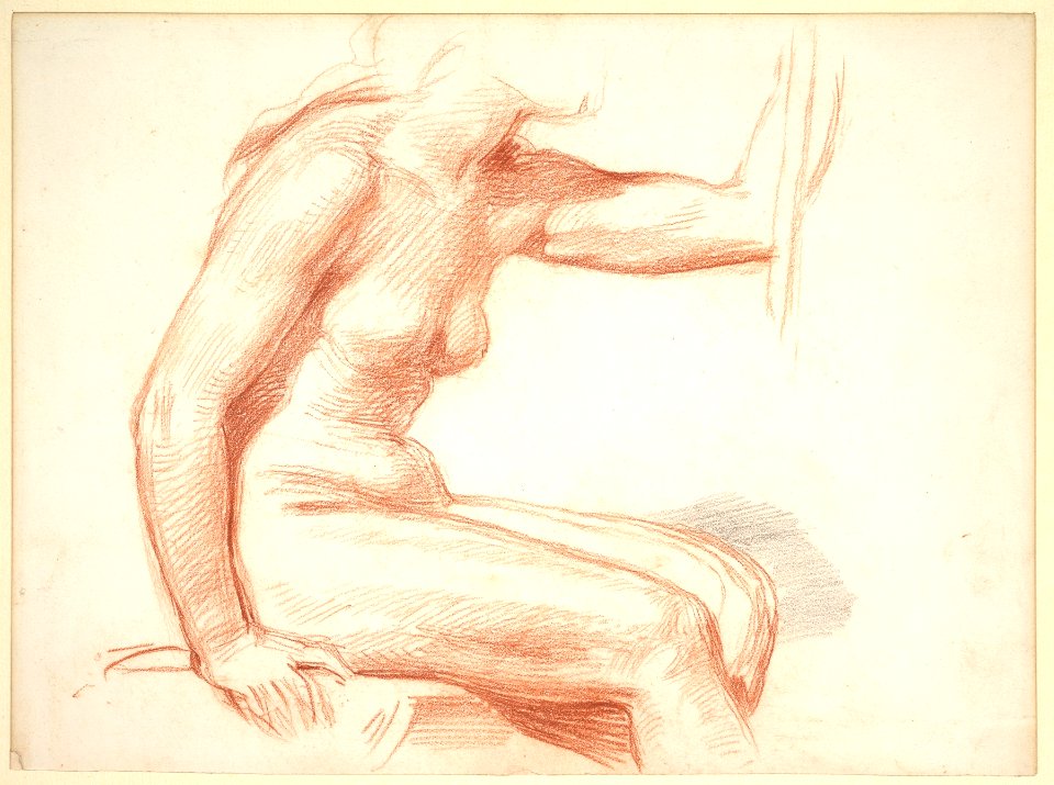 Study of a Female Nude, Seated MET DP829477