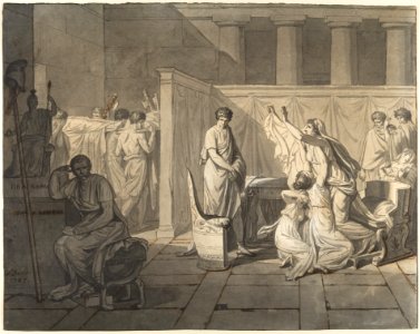 Study for The Lictors Bringing Brutus the Bodies of his Sons MET DP135498