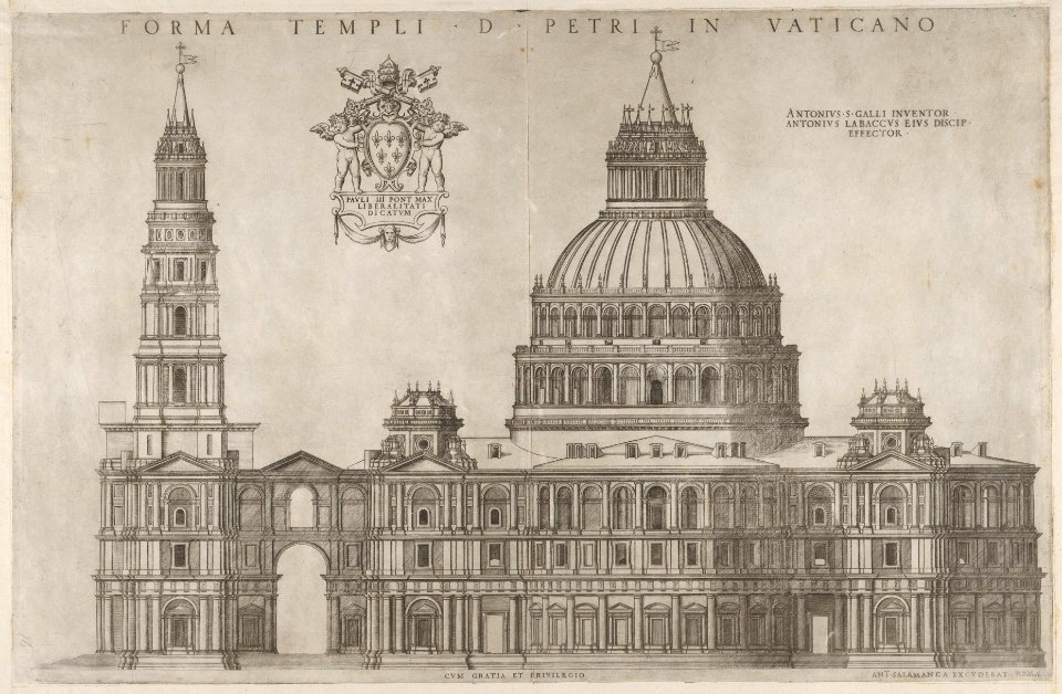 Speculum Romanae Magnificentiae- Design for the Basilica of St. Peter's in the Vatican MET DP830867
