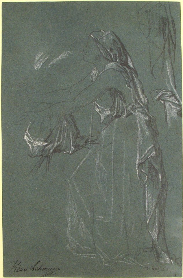 Study for the figure of Sarah in the now-lost painting,Tobias Brings His Bride Sarah to the House of His Father, Tobit, MET 1990.147.1