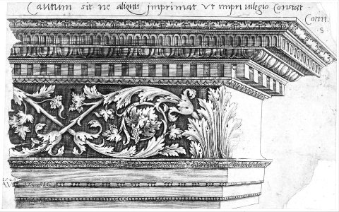 Speculum Romanae Magnificentiae- Corinthian Entablature MET MM81617