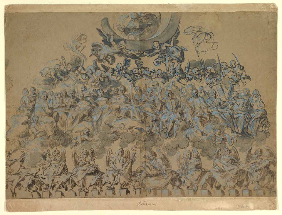 Study for the Decoration of an Apse- Saints and Angels in Glory with God the Father Above MET DP820260