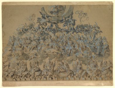 Study for the Decoration of an Apse- Saints and Angels in Glory with God the Father Above MET DP820260