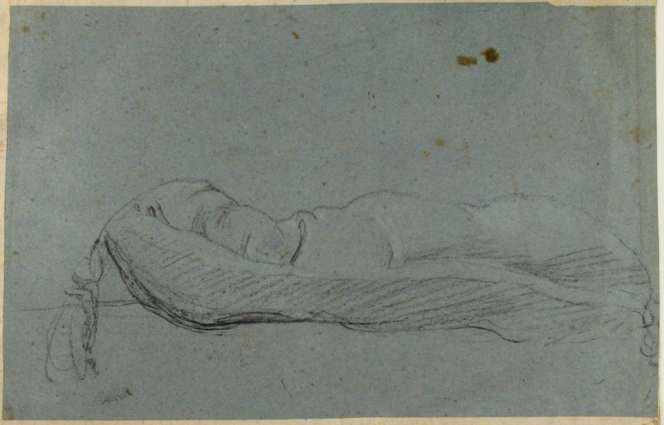 Study for an Angel (recto); Study of a Cushion (verso) MET 62.120.1 VERSO