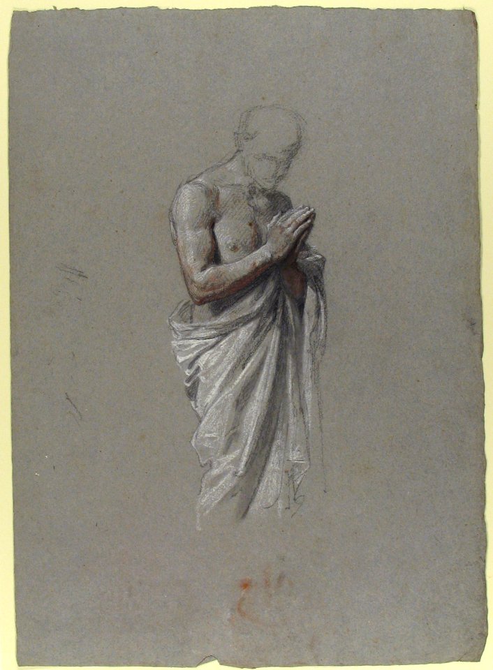 Study for Clovis (middle register; study for wall paintings in the Chapel of Saint Remi, Sainte-Clotilde, Paris, 1858) MET 1989.122.3
