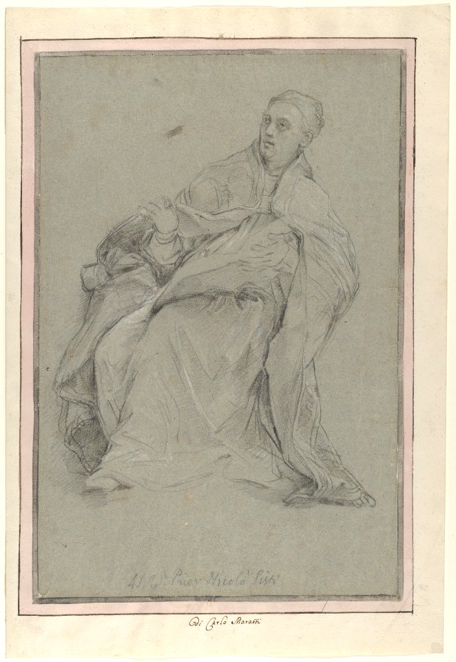Study for a Seated Prelate (Saint Gergory the Great) MET DP837928