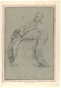 Study for a Seated Prelate (Saint Gergory the Great) MET DP837928