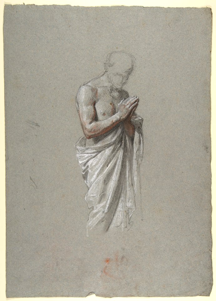 Study for Clovis (middle register; study for wall paintings in the Chapel of Saint Remi, Sainte-Clotilde, Paris, 1858) MET DP812037