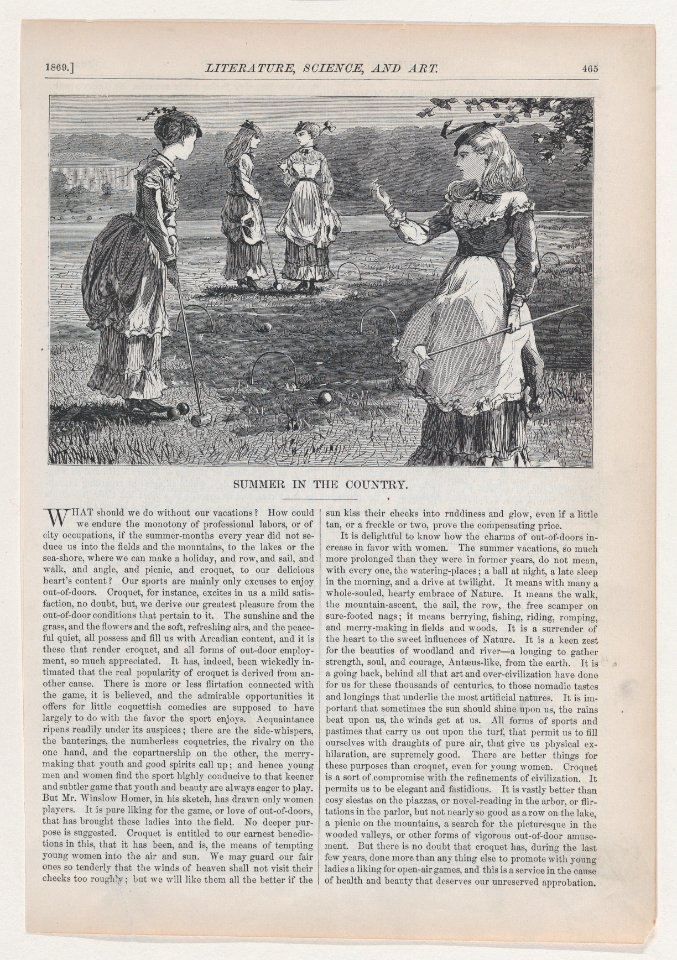 Summer in the Country (Appleton's Journal, Vol. I) MET DP875272