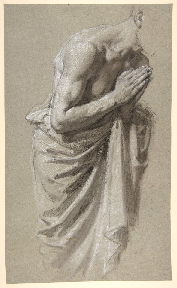 Study for Clovis (middle register; study for wall paintings in the Chapel of Saint Remi, Sainte-Clotilde, Paris, 1858) MET DP812033