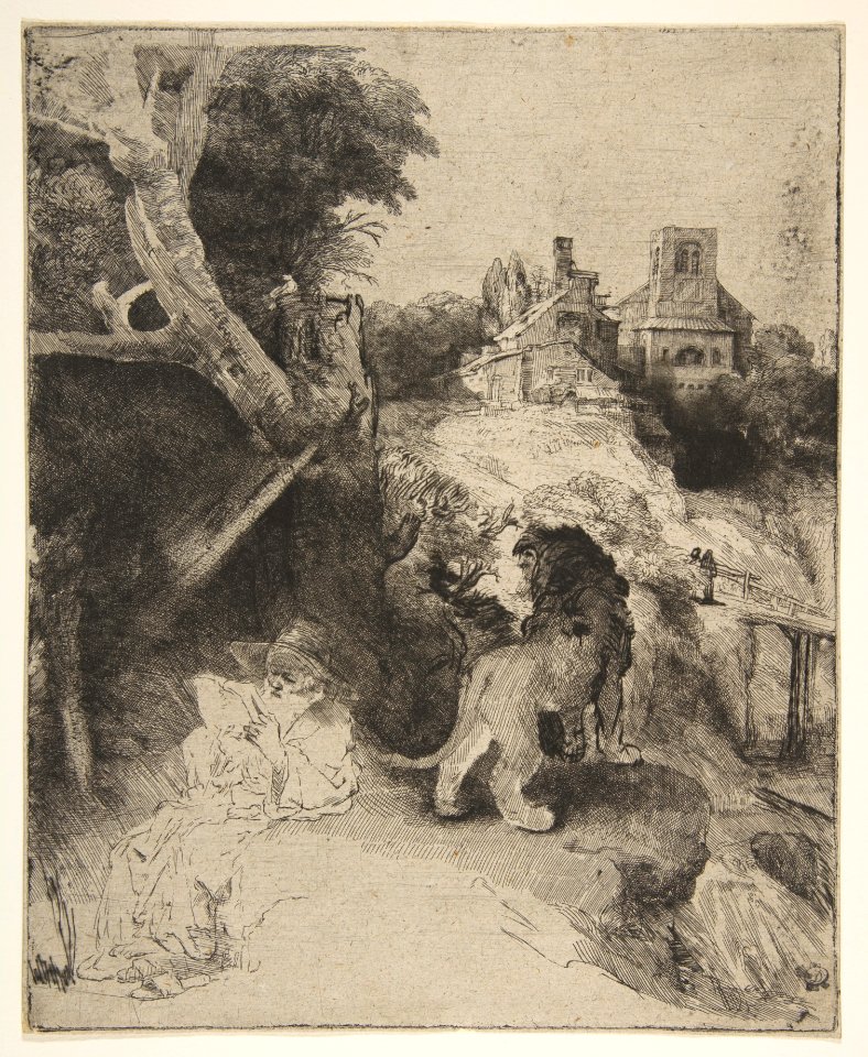 St. Jerome Reading in an Italian Landscape MET DP815611