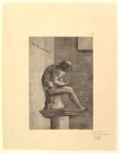 Speculum Romanae Magnificentiae- Man Removing a Thorn from his Foot MET DP820276
