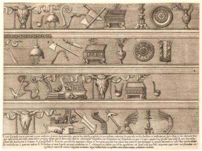 Speculum Romanae Magnificentiae- Sacrificial Instruments Based on Ancient Relief Sculpture MET DP163358