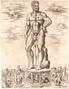 Speculum Romanae Magnificentiae- Hercules Colossus at Padua (L'Ercole di casa Benavides a Padova) MET DP163350