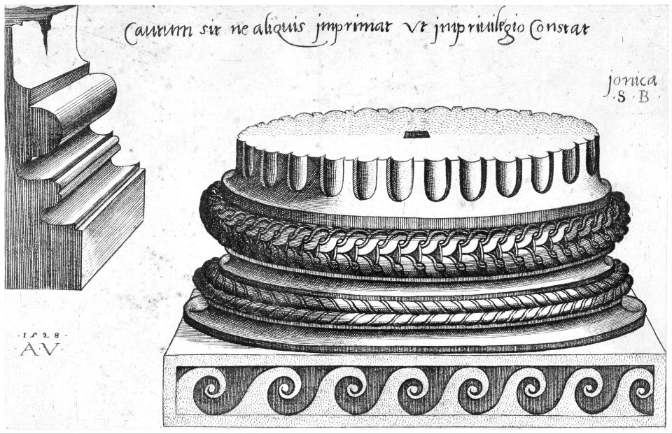 Speculum Romanae Magnificentiae- Ionic Base MET MM81613