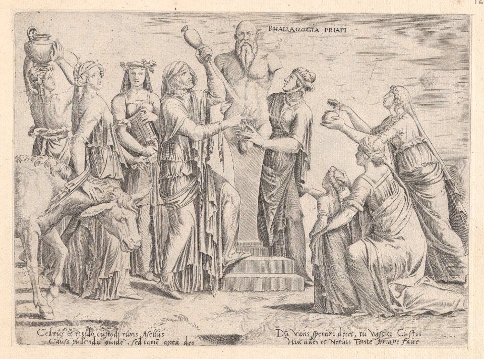 Speculum Romanae Magnificentiae- Eight Women Sacrificing to Priapus MET DP870239