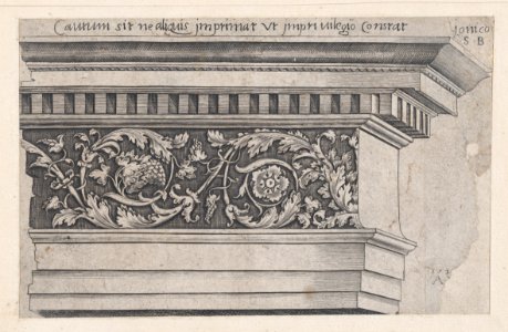 Speculum Romanae Magnificentiae- Ionic Entablature MET DP870178